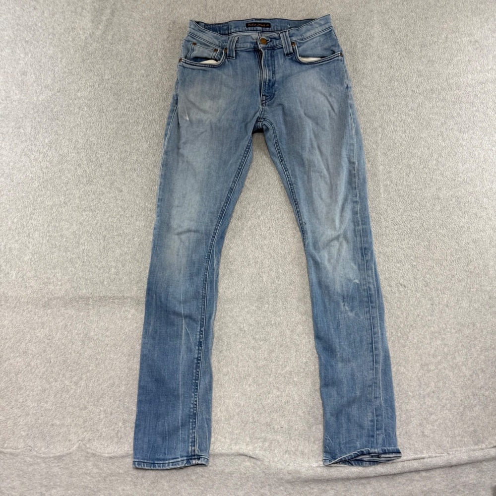 Nudie Jeans Co Slim Jim Mens 29x32 Light Wash Slim Straight Organic Denim